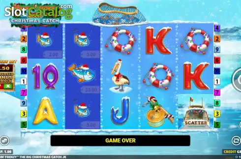 Скрин2. Fishin' Frenzy The Big Christmas Catch слот