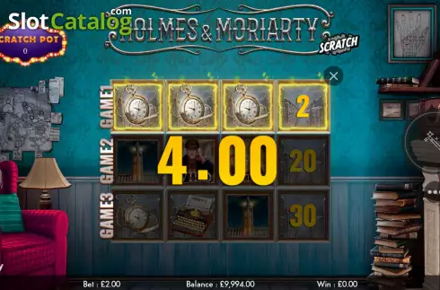 Скрин5. Holmes and Moriarty Scratch слот