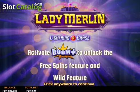 Скрин2. Lady Merlin Lightning Chase слот