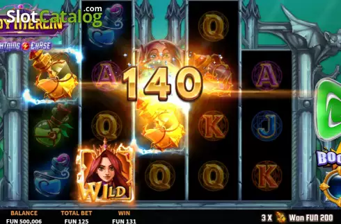 Скрин4. Lady Merlin Lightning Chase слот