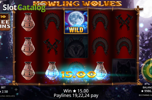 Скрин4. Howling Wolves слот