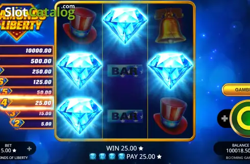 Скрин3. Diamonds of Liberty слот