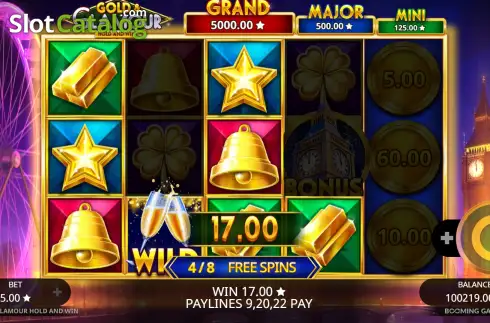 Скрин3. Gold & Glamour Hold and Win слот