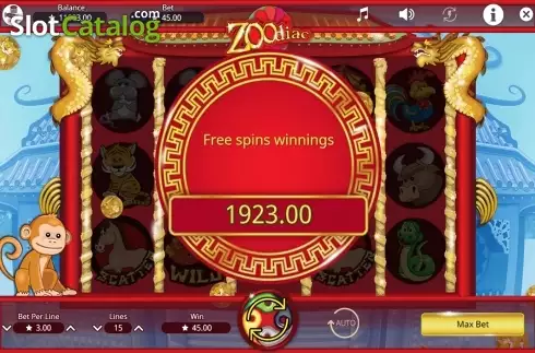 Скрин9. Zoodiac (Booming Games) слот