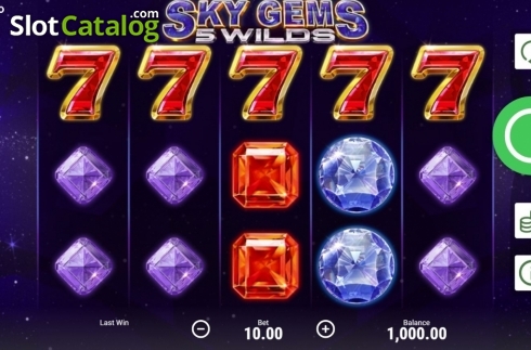 Скрин3. Sky Gems: 5 Wilds слот