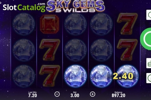 Скрин4. Sky Gems: 5 Wilds слот