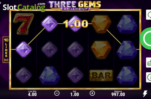 Скрин4. Three Gems слот