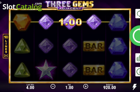 Скрин7. Three Gems слот