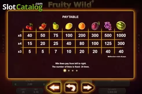 Скрин7. Fruity Wild слот