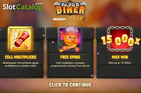 Скрин2. Paper Biker слот
