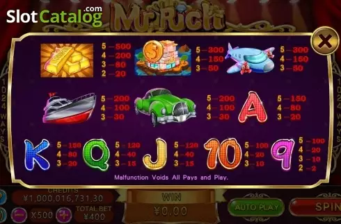 Скрин4. Mr Rich слот
