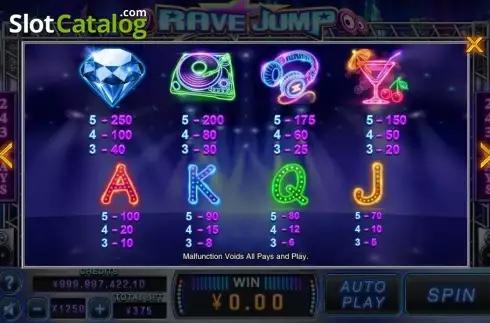 Скрин4. Rave Jump слот