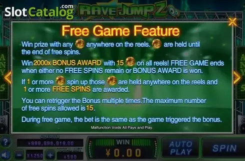Скрин7. Rave Jump 2 слот