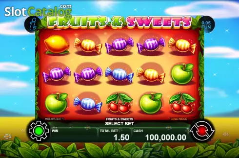 Скрин2. Fruits and Sweets слот