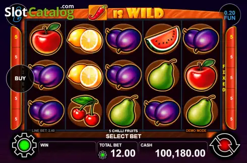 Скрин2. 5 Chilli Fruits слот