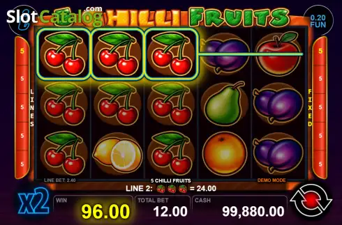 Скрин3. 5 Chilli Fruits слот