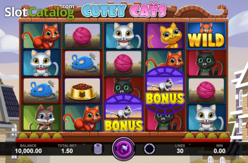 Скрин2. Cutey Cats слот