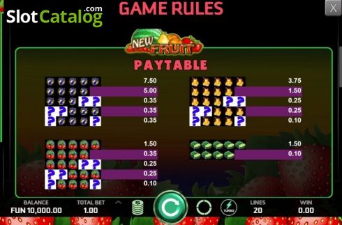 Скрин7. New Fruit (Caleta Gaming) слот