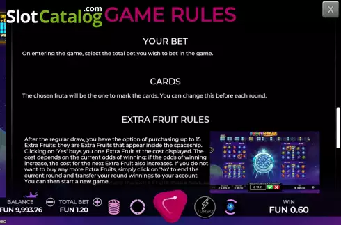 Скрин9. Fruitverse слот