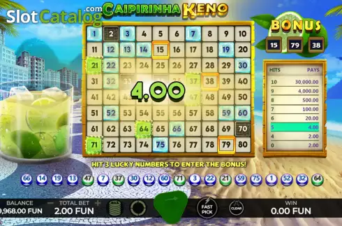 Скрин4. Caipirinha Keno слот