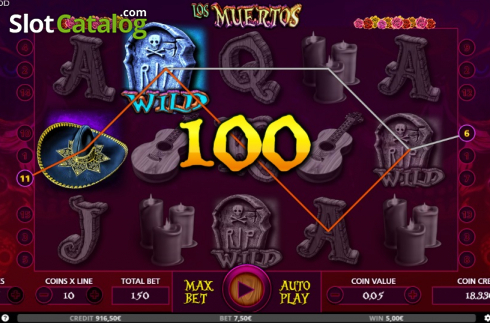 Скрин4. Los Muertos (Capecod Gaming) слот