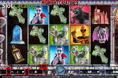 Скрин2. Midnight Creatures слот