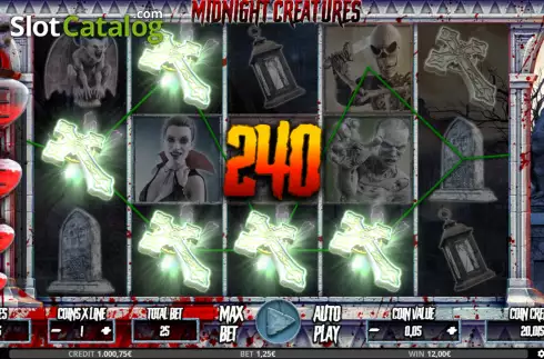 Скрин4. Midnight Creatures слот