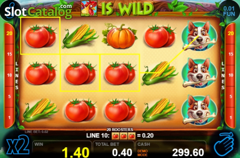 Скрин3. 20 Roosters слот