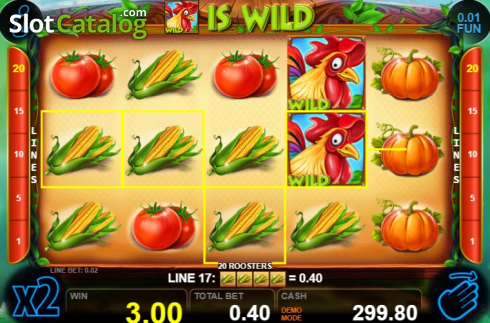 Скрин4. 20 Roosters слот