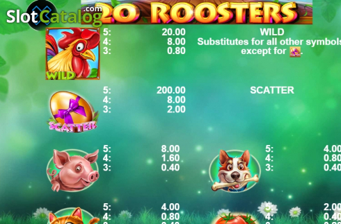 Скрин7. 20 Roosters слот