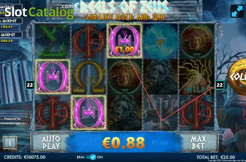 Скрин3. Reels of Zeus - Godlike Hold and Win слот