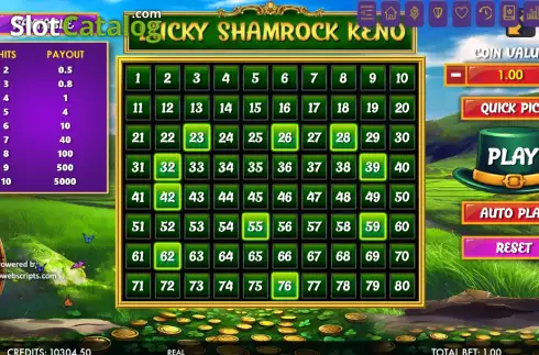 Скрин2. Lucky Shamrock Keno 80 слот