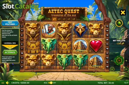 Скрин2. Aztec Quest – Treasures of the Sun слот