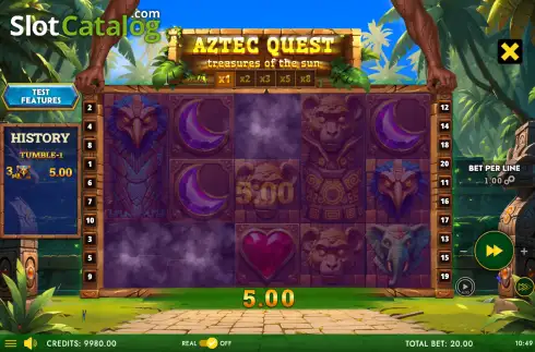 Скрин3. Aztec Quest – Treasures of the Sun слот
