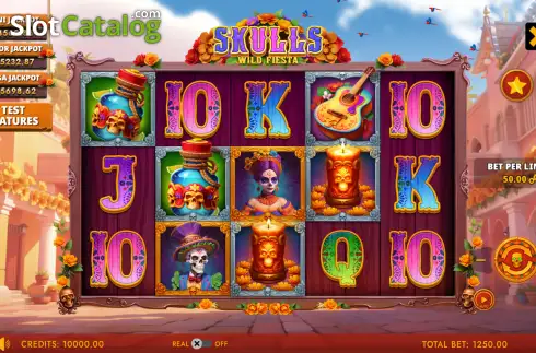 Скрин2. Skulls Wild Fiesta слот