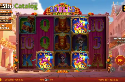 Скрин3. Skulls Wild Fiesta слот