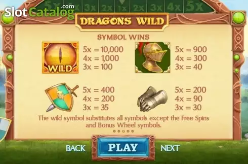 Скрин2. Dragons Wild слот