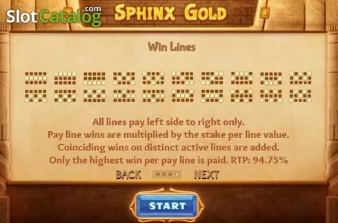 Скрин3. Sphinx Gold слот
