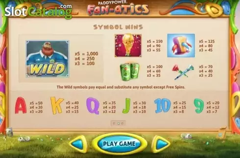 Скрин2. Paddy Power Fan-atics слот