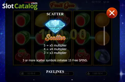 Скрин6. Fruit Gem слот