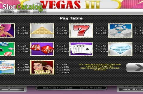 Скрин5. Vegas III слот