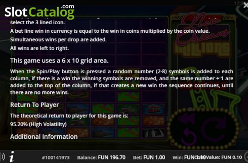 Скрин7. New Orleans Millions слот