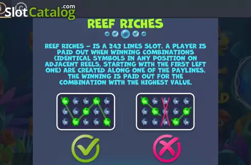 Скрин5. Reef Riches (Connective Games) слот