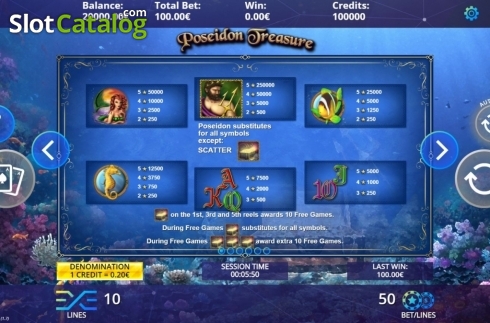 Скрин5. Poseidon Treasure слот