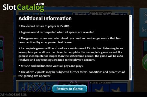 Скрин8. Jaxpot 7s Scratcher слот