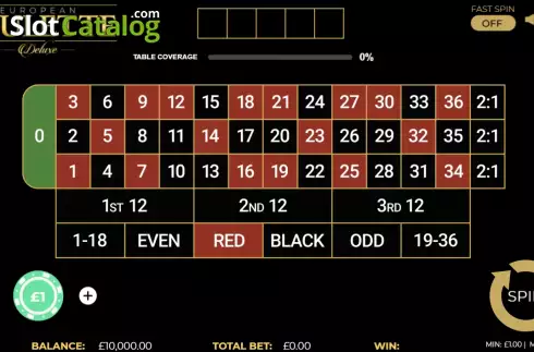 Скрин2. European Roulette Deluxe (Dragon Gaming) слот