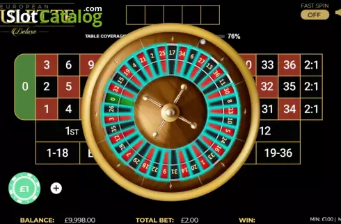 Скрин3. European Roulette Deluxe (Dragon Gaming) слот