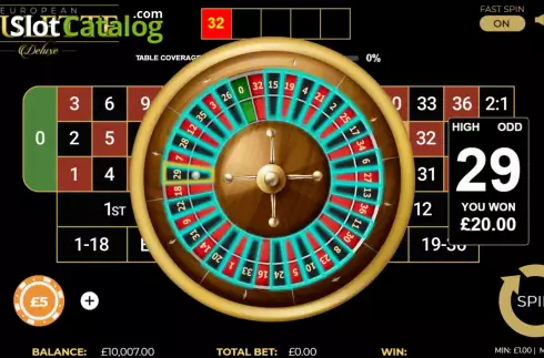 Скрин5. European Roulette Deluxe (Dragon Gaming) слот
