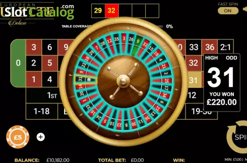 Скрин6. European Roulette Deluxe (Dragon Gaming) слот