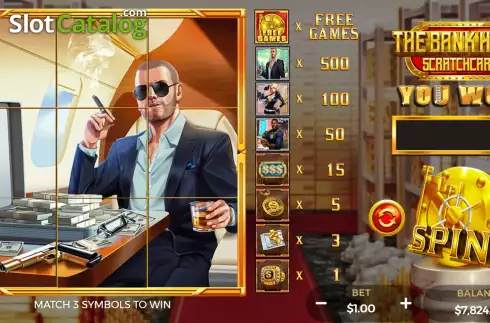 Скрин2. The Bank Heist Scratchcard слот